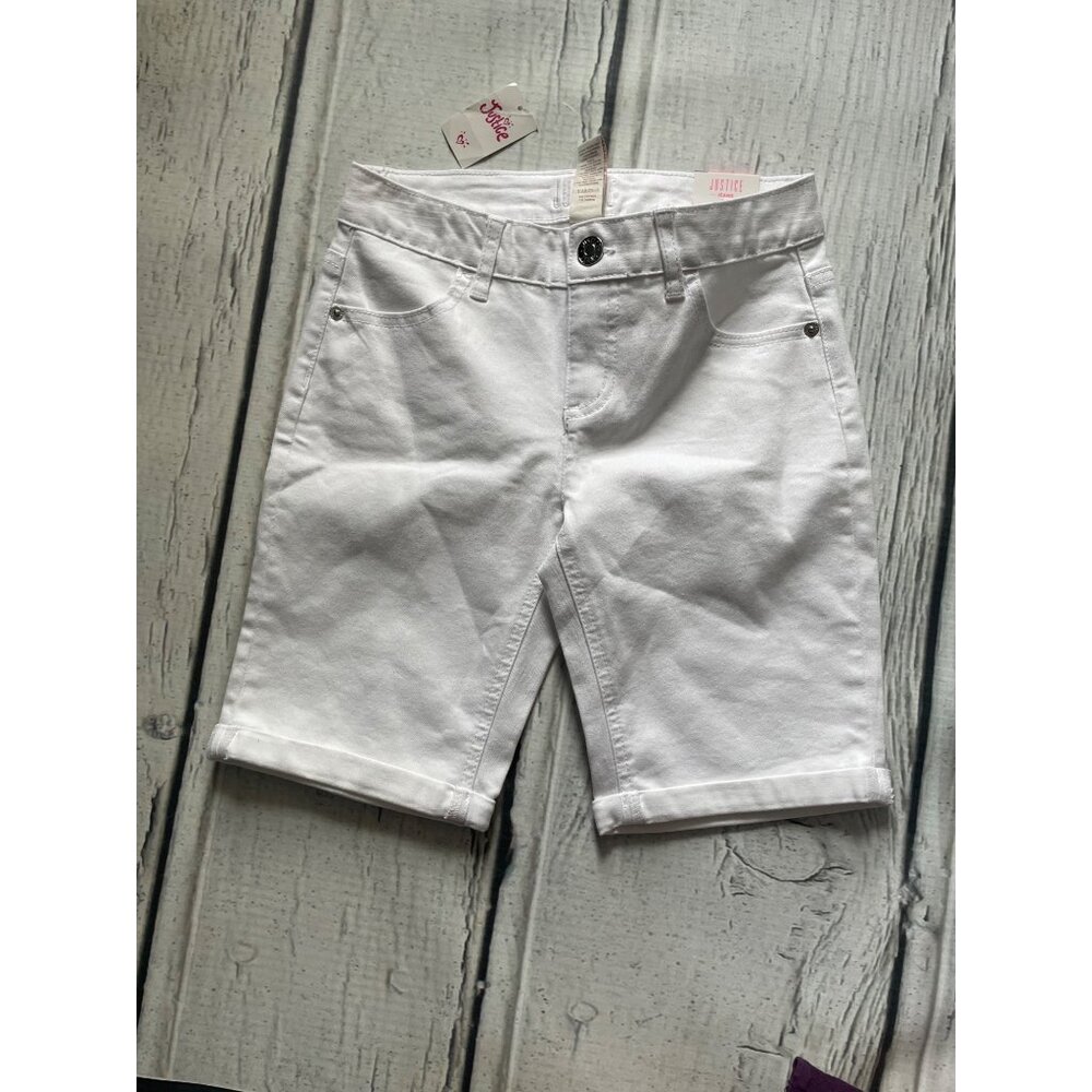 NWT white Justice shorts